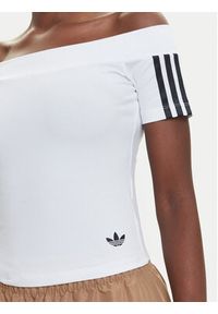 Adidas - adidas Bluzka adicolor Bandeau JV9741 Biały Slim Fit. Kolor: biały. Materiał: bawełna #3