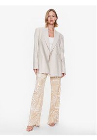 Calvin Klein Marynarka Linen Tailored K20K205225 Beżowy Relaxed Fit. Kolor: beżowy. Materiał: bawełna #4