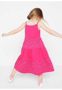 Sukienka dziewczęca z dżerseju bonprix ciemnoróżowy. Kolor: różowy. Materiał: jersey #4