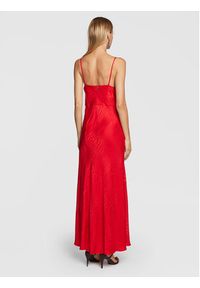 TwinSet - TWINSET Sukienka wieczorowa 222TT2124 Czerwony Regular Fit. Kolor: czerwony. Materiał: wiskoza, lyocell. Styl: wizytowy