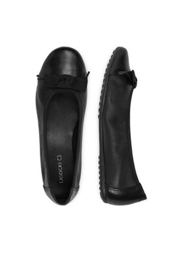 Lasocki Baleriny CEO-RST-LUCKY-02 Czarny. Kolor: czarny. Materiał: skóra