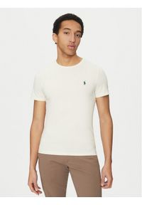 Polo Ralph Lauren T-Shirt 710671438421 Écru Slim Fit. Typ kołnierza: polo. Materiał: bawełna