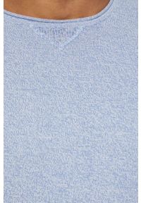 medicine - Medicine Sweter bawełniany męski lekki. Okazja: na co dzień. Kolor: niebieski. Materiał: bawełna. Długość rękawa: długi rękaw. Długość: długie. Wzór: melanż. Styl: casual