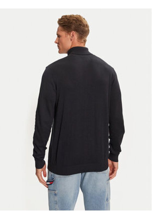 Wrangler Golf 112357296 Granatowy Regular Fit. Typ kołnierza: golf. Kolor: niebieski. Materiał: bawełna