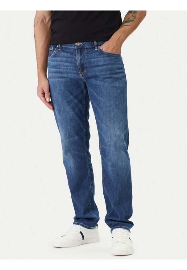 Guess Jeansy M6GAN2 D0755 Niebieski Slim Fit. Kolor: niebieski