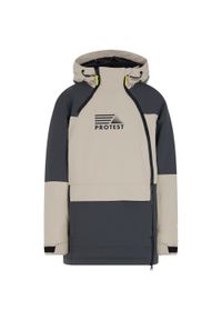 Protest - Kurtka narciarska/snowboardowa z kapturem zapinana na zamek Junior PROTEST. Typ kołnierza: kaptur. Kolor: szary, beżowy, wielokolorowy. Sezon: zima. Sport: narciarstwo, snowboard #1