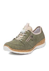 Rieker Półbuty N42G0-52 Zielony. Kolor: zielony. Materiał: materiał #6