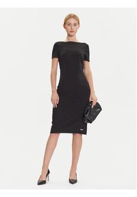 Calvin Klein Sukienka koktajlowa LV044D063G Czarny Slim Fit. Kolor: czarny. Materiał: syntetyk. Styl: wizytowy #3