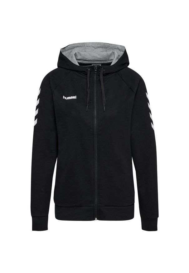Bluza z kapturem do piłki ręcznej damska Hummel Go Cotton Zip Hoodie Woman. Typ kołnierza: kaptur. Kolor: biały, wielokolorowy, czarny