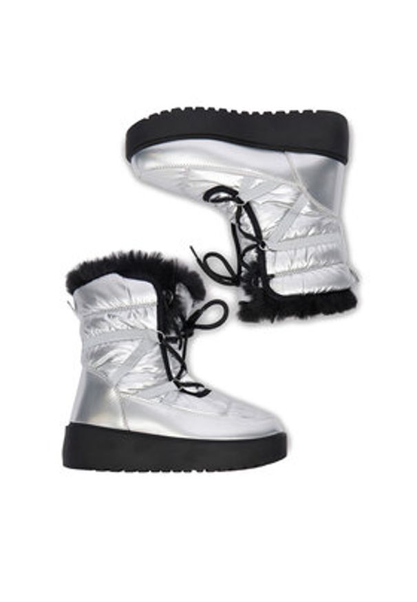 DeeZee Śniegowce HY002-1 Srebrny. Kolor: srebrny. Materiał: syntetyk, materiał