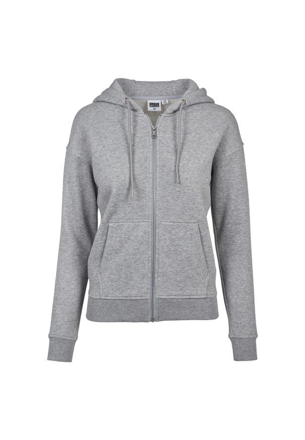 Urban Classics - Bluza damska z kapturem Urban Classic claic zip. Typ kołnierza: kaptur. Kolor: szary