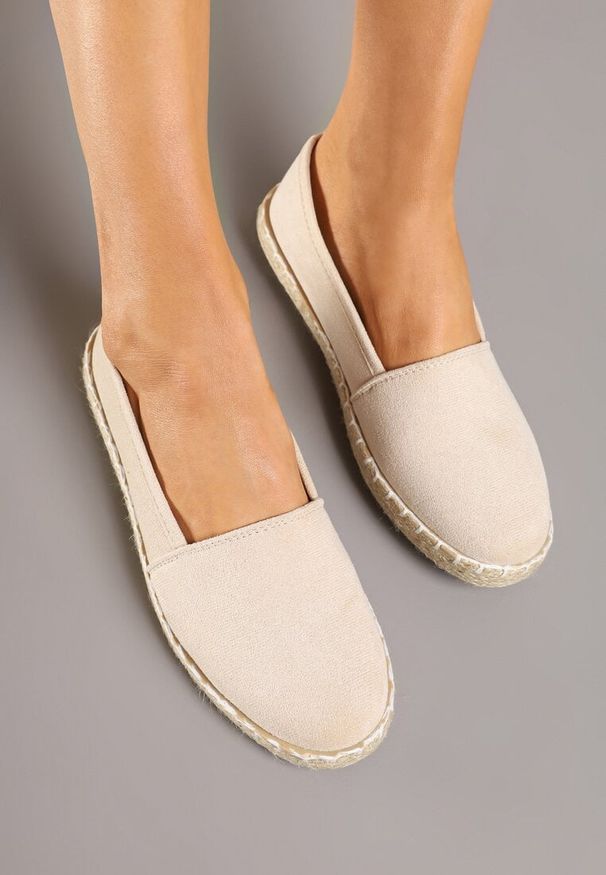 Born2be - Beżowe Espadryle Vices na Podeszwie z Plecionki Sesaniela. Okazja: na co dzień. Kolor: beżowy. Materiał: jeans. Sezon: lato, wiosna. Obcas: na obcasie. Styl: boho, klasyczny, elegancki, casual. Wysokość obcasa: niski