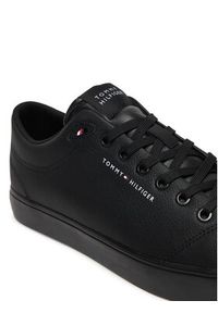 TOMMY HILFIGER - Tommy Hilfiger Sneakersy Th Hi Vulc Core Low Lth Ii Ess FM0FM05511 Czarny. Kolor: czarny. Materiał: skóra #5
