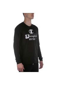 Champion - Longsleeve treningowy męski. Kolor: czarny. Materiał: bawełna. Długość rękawa: długi rękaw