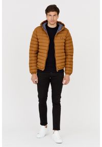 Invicta - INVICTA Brązowa męska kurtka puchowa z kapturem, Rozmiar M. Typ kołnierza: kaptur. Kolor: brązowy. Materiał: puch #5