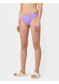 4f - Dół od bikini z materiałów z recyklingu damski. Kolor: fioletowy. Materiał: materiał #2