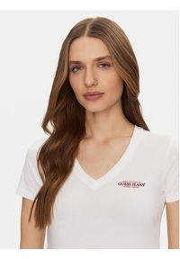 Guess Jeans T-Shirt W4YI23 J1314 Biały Slim Fit. Kolor: biały. Materiał: bawełna #2