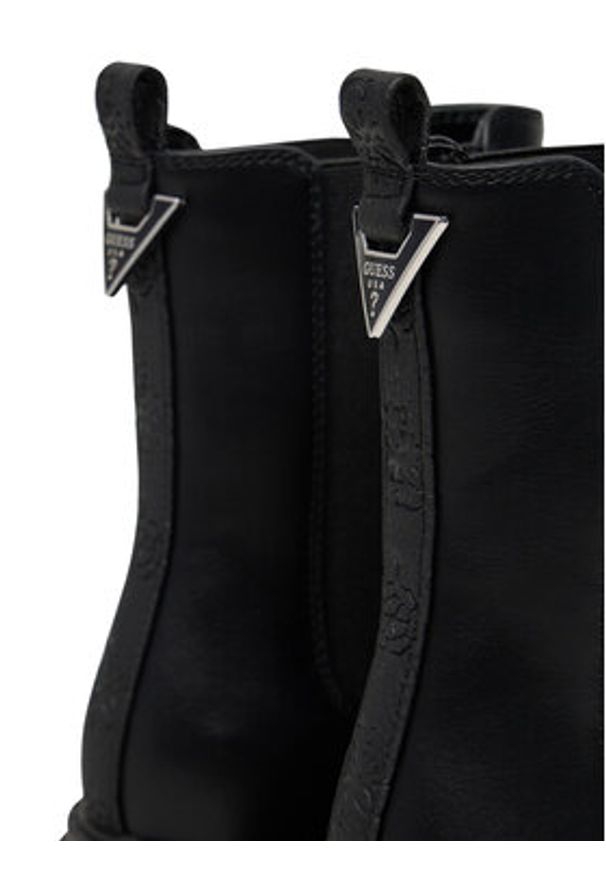 Guess Sztyblety FLTLNA FAL10 Czarny. Kolor: czarny. Materiał: skóra