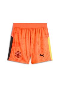 Puma - Młodzieżowe szorty KIDSUPER × MANCHESTER CITY PUMA Neon Sun Black Orange. Kolor: czarny, żółty, wielokolorowy, pomarańczowy. Sezon: lato
