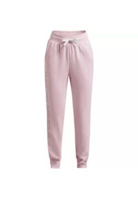 Spodnie dresowe dziewczęce Under Armour Rival Fleece Joggers. Kolor: różowy. Materiał: dresówka