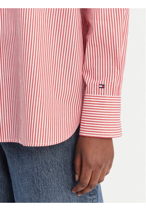 TOMMY HILFIGER - Tommy Hilfiger Koszula WW0WW48190 Czerwony Regular Fit. Kolor: czerwony. Materiał: bawełna