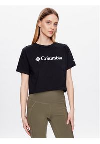 columbia - Columbia T-Shirt North Casades 1930051 Czarny Cropped Fit. Kolor: czarny. Materiał: bawełna #1