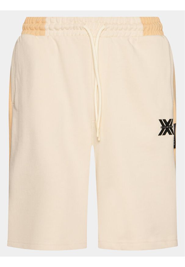 Richmond X Szorty sportowe Abram UMP24063BE Beżowy Regular Fit. Kolor: beżowy. Materiał: bawełna. Styl: sportowy