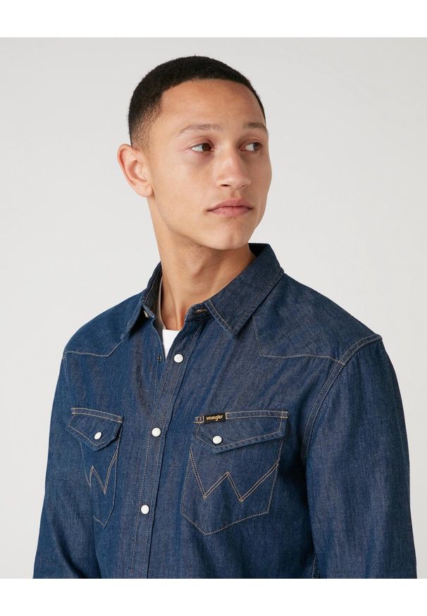 Wrangler - KOSZULA MĘSKA WRANGLER LS WESTERN SHIRT DARK STONE W5F25K098 112130116
