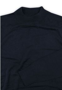 Półgolf Ciemny Granatowy Bawełniany, Prosty Krój, Klasyczny, Męski -Brave Soul. Kolor: niebieski. Materiał: bawełna. Sezon: zima, jesień. Styl: klasyczny #2