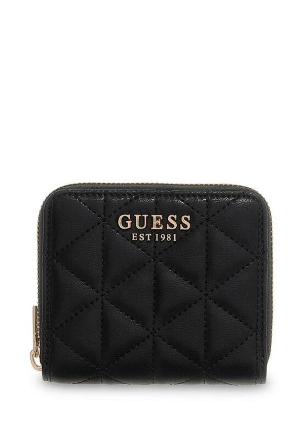 Guess Portfel Paisleigh Slg SWQG98 83137 Czarny. Kolor: czarny. Materiał: skóra