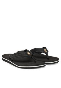 TOMMY HILFIGER - Tommy Hilfiger Japonki Hilfiger Webbing Beach Sandal FW0FW08515 Czarny. Kolor: czarny. Materiał: materiał #4