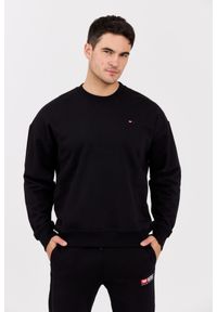 Diesel - DIESEL Czarna męska bluza S-ROB-MICRODIV, Rozmiar XXL. Kolor: czarny. Materiał: elastan, bawełna, materiał. Długość rękawa: długi rękaw. Długość: długie #1