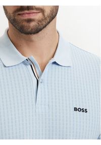 BOSS Polo Pl Goc Birdie 3 50559355 Niebieski jasny Regular Fit. Typ kołnierza: polo. Kolor: niebieski. Materiał: bawełna #3