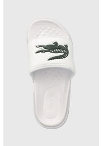 Lacoste klapki CROCO DUALISTE damskie kolor biały 43CFA0040. Kolor: biały. Materiał: materiał #2