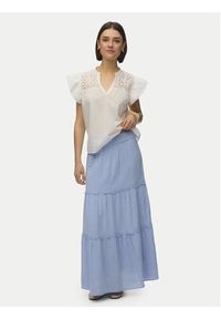 Vero Moda Bluzka Line 10347292 Biały Regular Fit. Kolor: biały. Materiał: bawełna #5