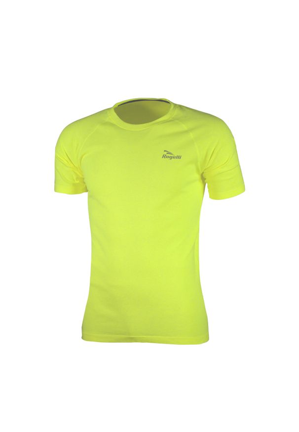 ROGELLI - Koszulka turystyczna męska Rogelli Seamless, bezszwowa. Kolor: fioletowy, wielokolorowy, żółty