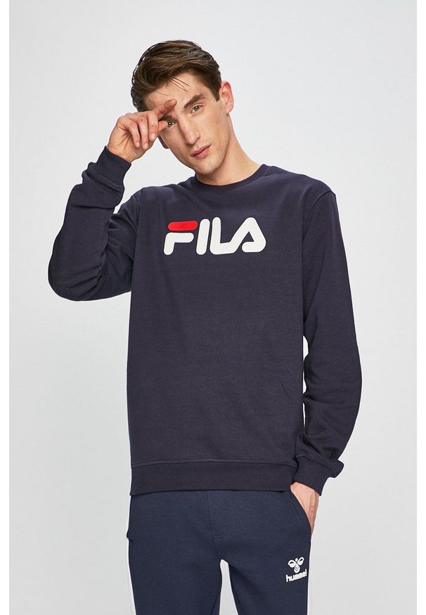 Fila - Bluza. Okazja: na co dzień. Kolor: niebieski. Wzór: nadruk. Styl: casual