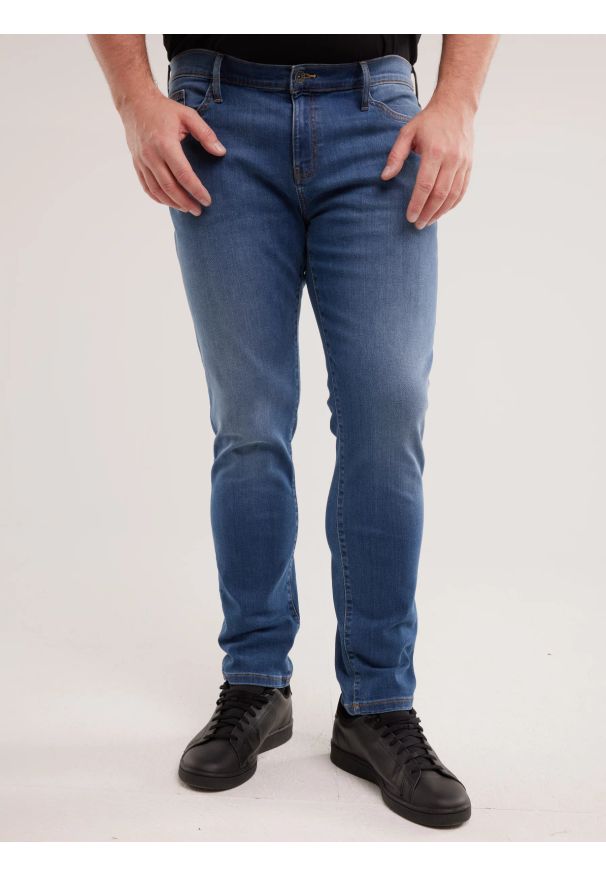 Big-Star - Jeansy męskie dopasowane niebieskie Tedd 356. Stan: obniżony. Kolor: niebieski. Sezon: wiosna. Styl: elegancki