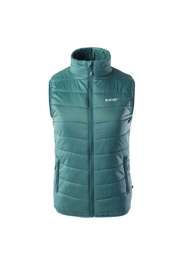 Hi-tec - Kamizelka damska Hi-Tec Lady Solnem - zielona, Rozmiar S. Kolor: zielony. Materiał: poliester, nylon, materiał. Sezon: wiosna, jesień. Sport: turystyka piesza