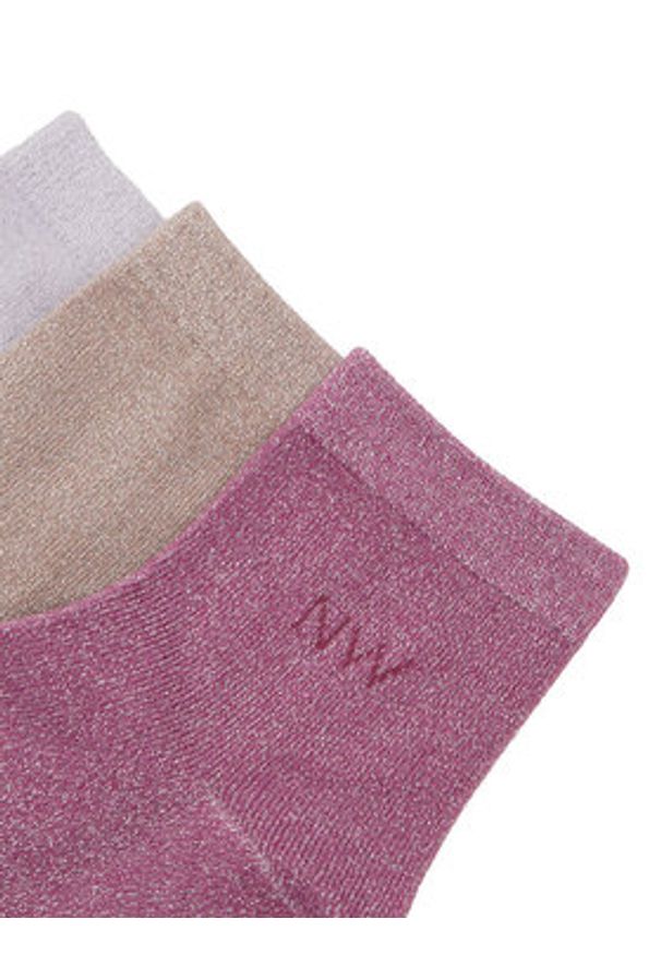 Nine West Skarpety długie CEO_AS_NW_02_Z_AW25 (3 PACK) Różowy. Kolor: różowy. Materiał: materiał, bawełna