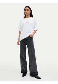 JJXX T-Shirt Nina 12273776 Biały Loose Fit. Kolor: biały. Materiał: bawełna