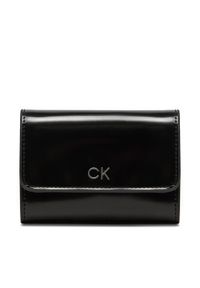 Calvin Klein Mały Portfel Damski Ck Daily Sm Trfold K60K612425 Czarny. Kolor: czarny. Materiał: skóra