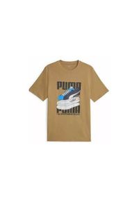 Koszulka z krótkim rękawem męska Puma Graphiccs Sneaker. Kolor: brązowy. Długość rękawa: krótki rękaw. Długość: krótkie