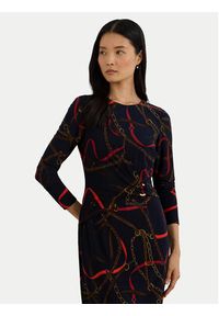 Lauren Ralph Lauren - LAUREN RALPH LAUREN Sukienka codzienna 200P03736001 Granatowy Slim Fit. Okazja: na co dzień. Kolor: niebieski. Materiał: syntetyk. Typ sukienki: proste. Styl: casual #3