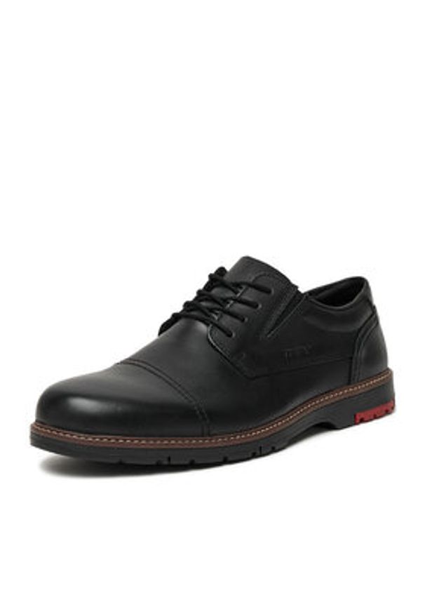 Rieker Półbuty 10521-00 Czarny. Kolor: czarny. Materiał: skóra