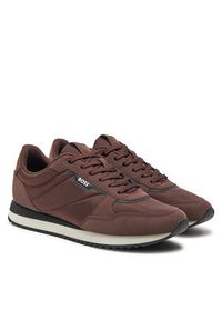 BOSS Sneakersy Kai 50529542 Brązowy. Kolor: brązowy. Materiał: zamsz, skóra #3