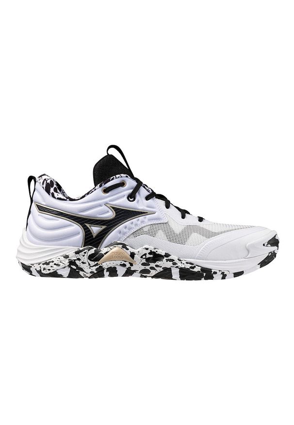 Buty halowe Mizuno Wave Momentum Elite. Kolor: czarny, biały, wielokolorowy. Model: Mizuno Wave. Sport: siatkówka