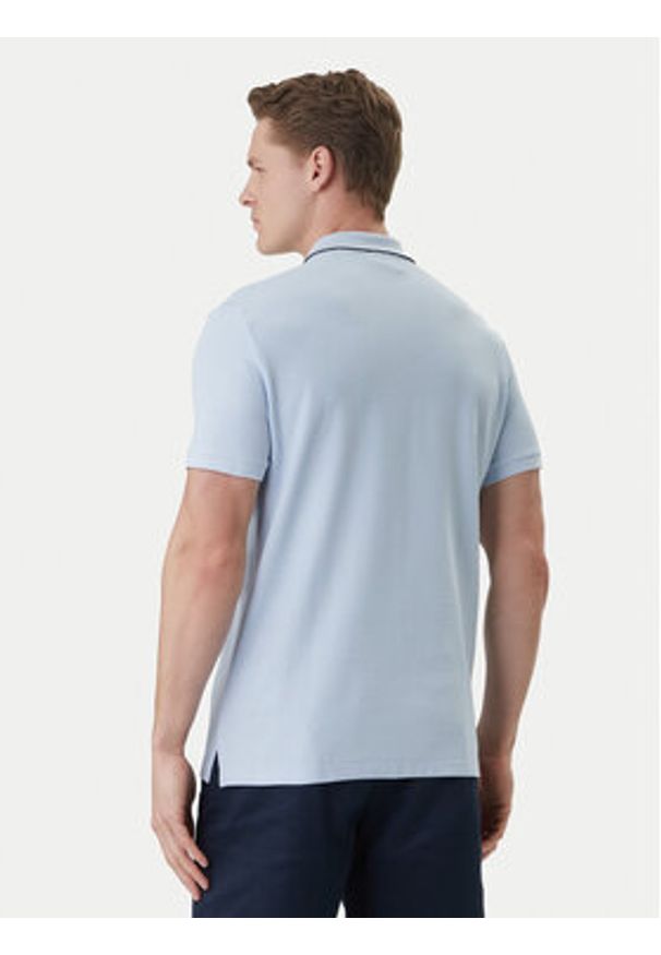 Calvin Klein Polo LV04LC239G Błękitny Regular Fit. Typ kołnierza: polo. Kolor: niebieski. Materiał: bawełna