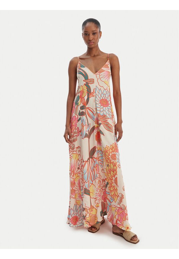 Maaji Sukienka letnia Japanese Summer Lily PT1930CLD003 Kolorowy Relaxed Fit. Materiał: wiskoza. Wzór: kolorowy. Sezon: lato