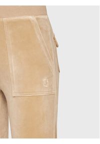 Juicy Couture Spodnie dresowe Del Ray JCAP180 Beżowy Regular Fit. Kolor: beżowy. Materiał: syntetyk
